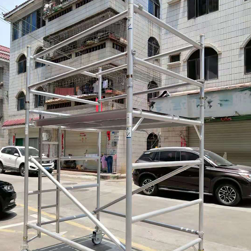 Construcción de andamios rodantes Torre de andamio de aluminio móvil múltiples